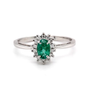 Anello con Smeraldo e diamanti